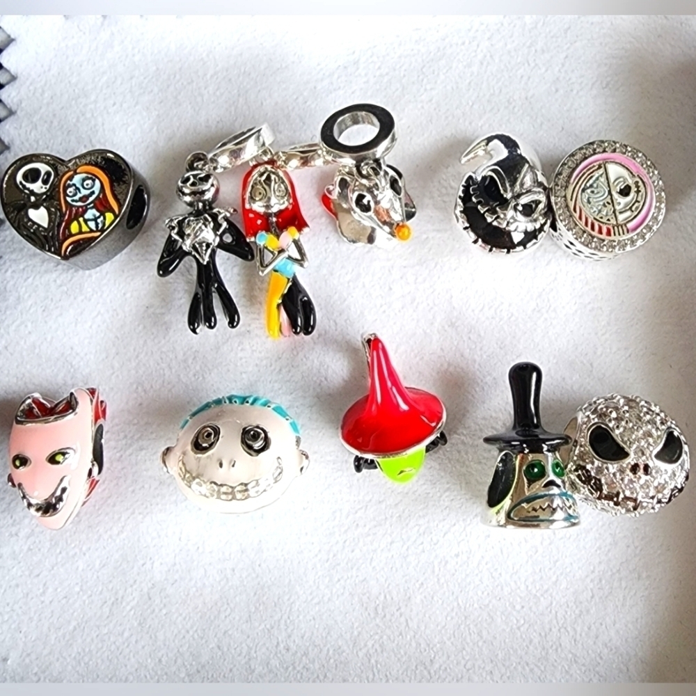 New Disney the Nightmare Before Christmas silver charm set for Pandora bracelet
